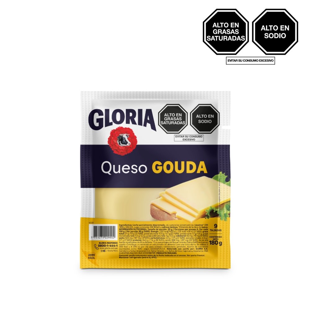 QUESO GOUDA BANDEJA GLORIA TAJ 180G