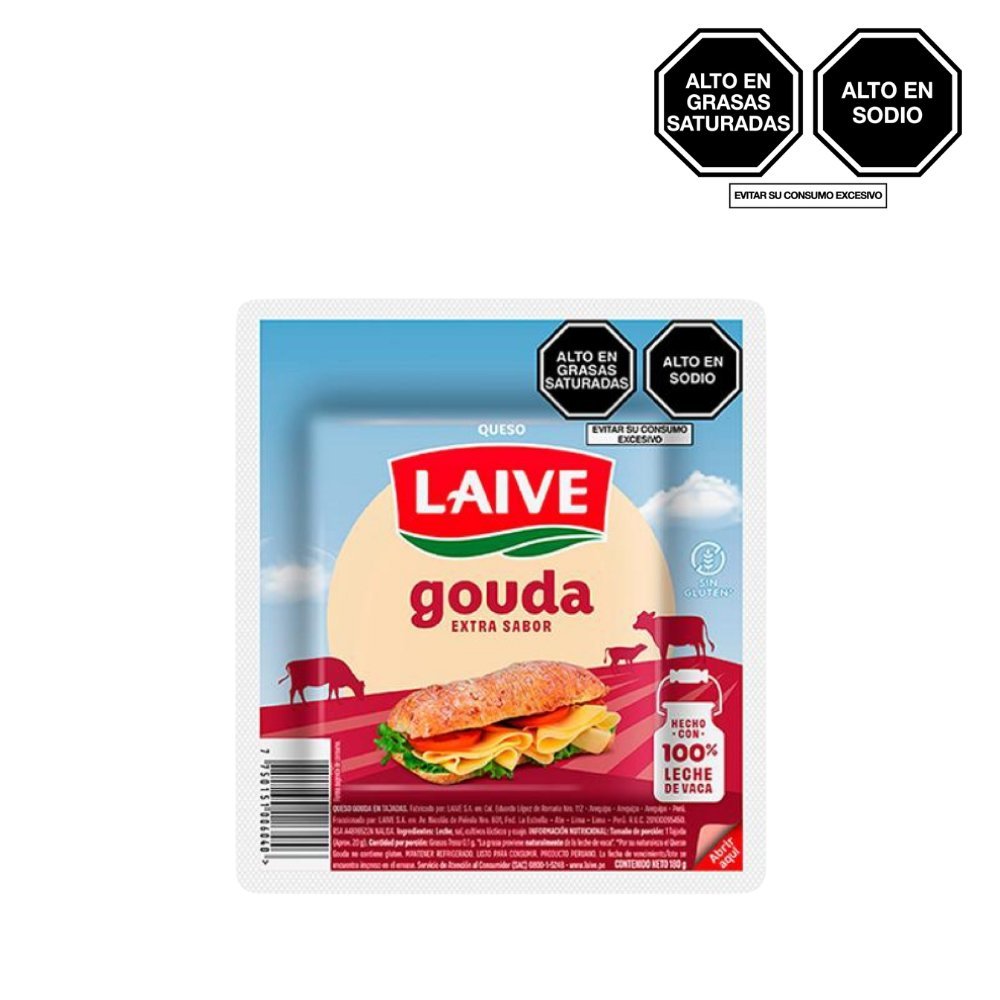 QUESO GOUDA LAIVE TAJADA TRADICIONAL PAQUETE 180G