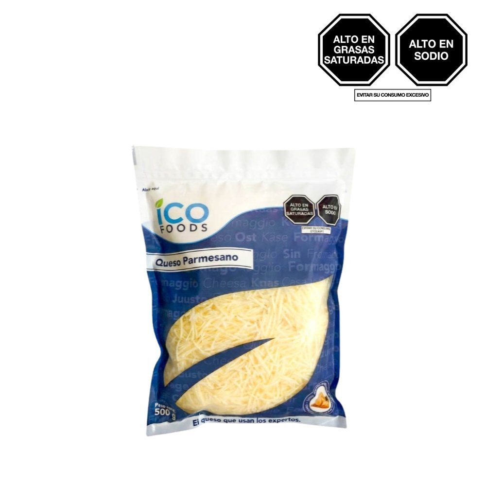 QUESO PARMESANO RALLADO ICO FOODS X 500 GR