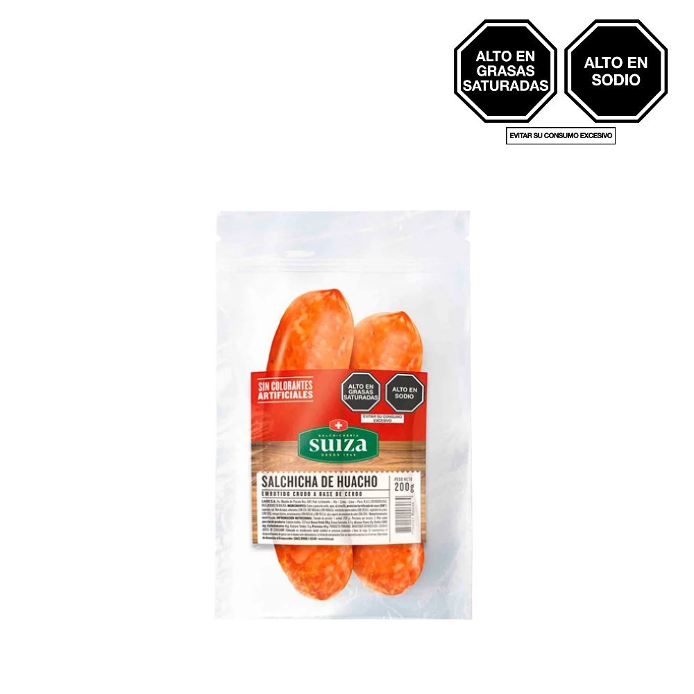SALCHICHA DE HUACHO SUIZA PAQUETE 2UN