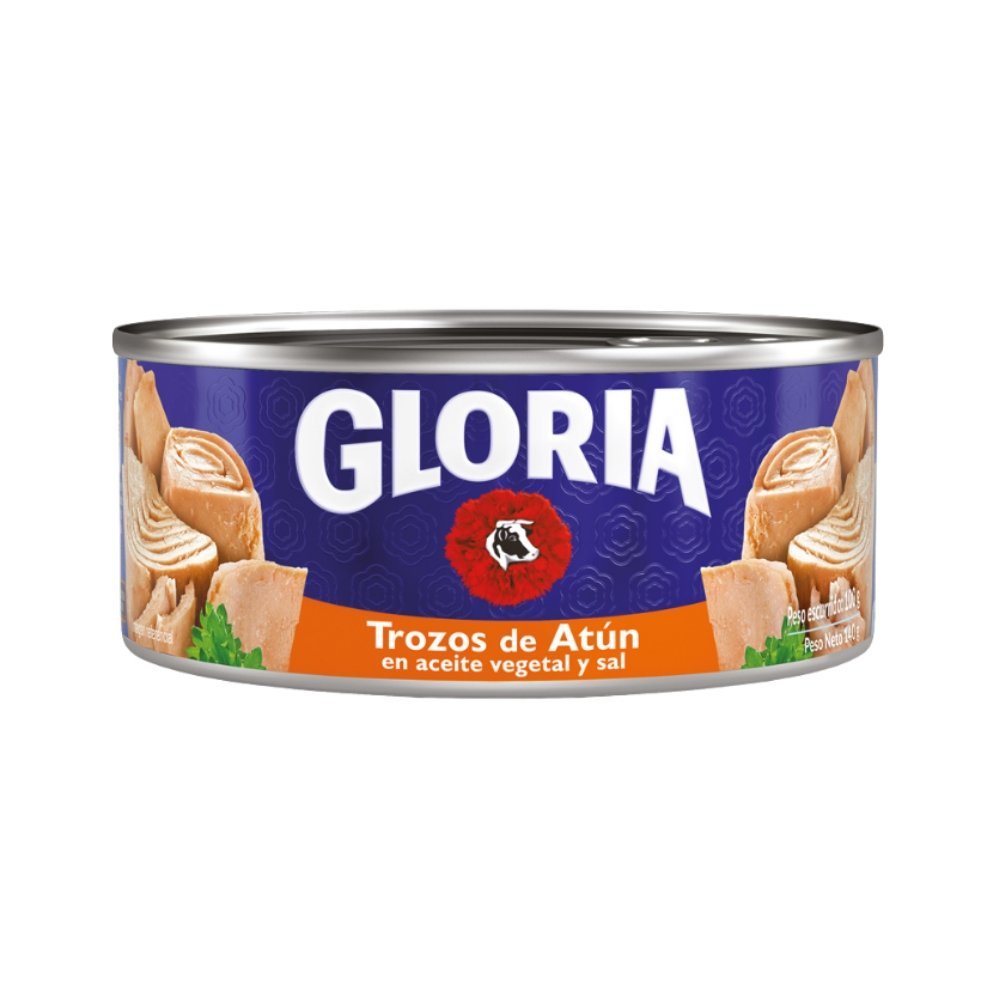TROZOS DE ATUN EN ACEITE VEGETAL Y SAL GLORIA X 140GR