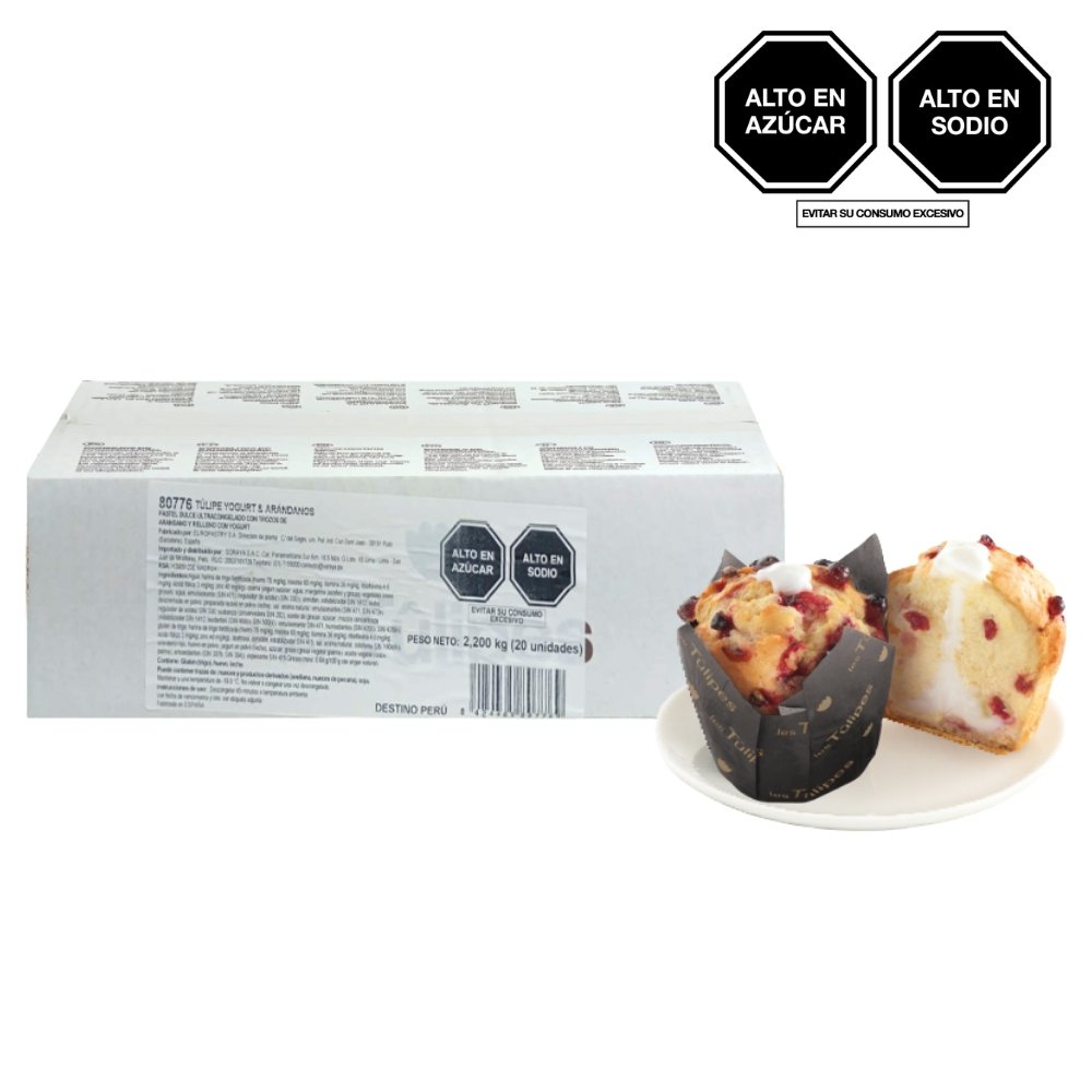 TULIPE YOGURT Y ARÁNDANOS CONGELADOS EUROPASTRY CAJA X 2.20 KG APROX