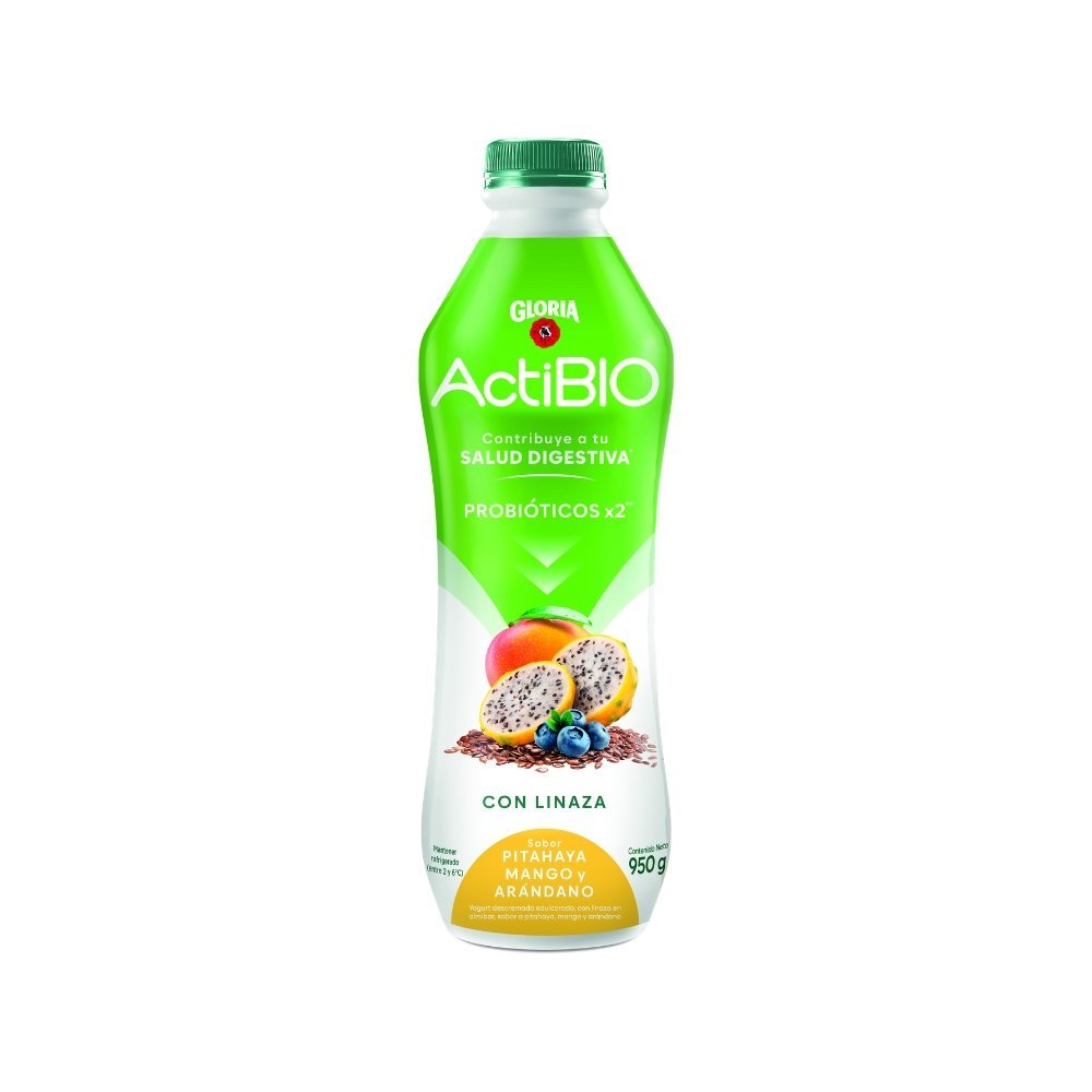 YOGURT ACTIBIO GLORIA SOBOR PITAHAYA/MANGO/ARANDANOS BOT X 950GR