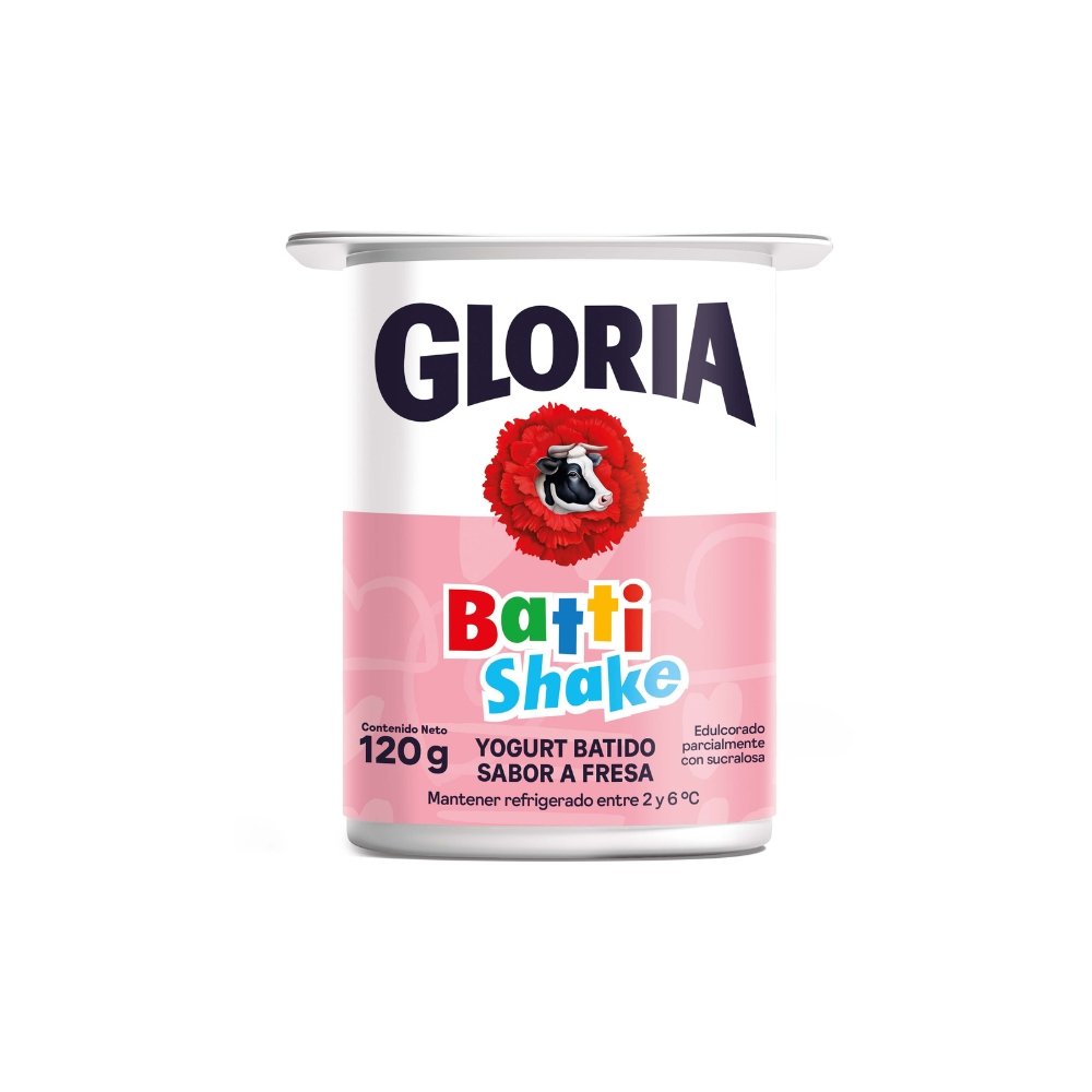 YOGURT BATTISHAKE GLORIA SABOR FRESA X 120GR VASO