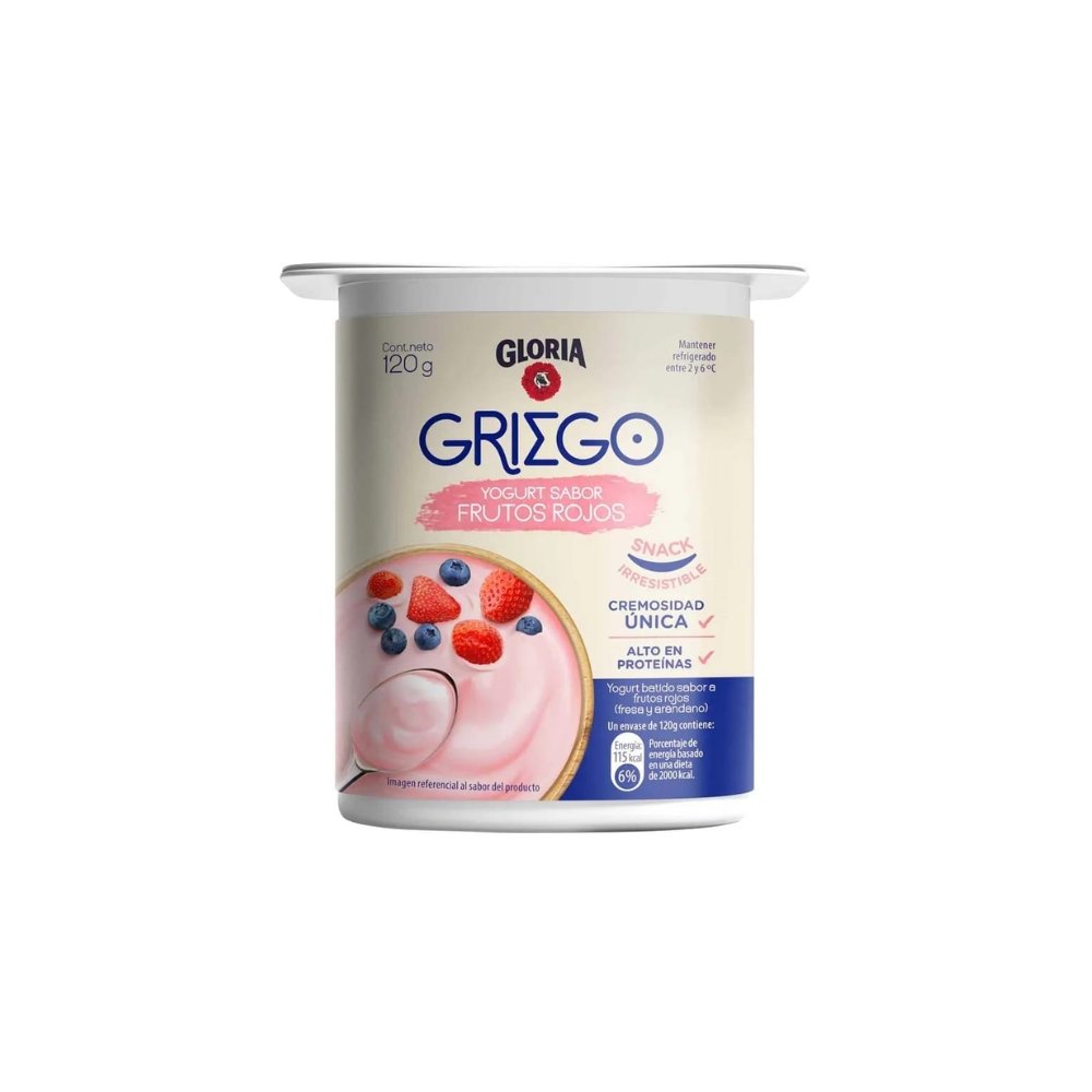 YOGURT GRIEGO GLORIA SABOR FRUTOS ROJOS X 120GR