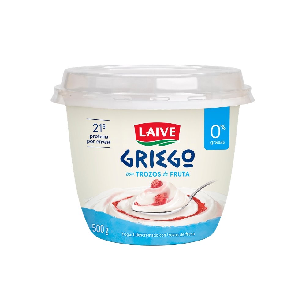 YOGURT GRIEGO LAIVE FRESA 0% GRASA POTE 500G