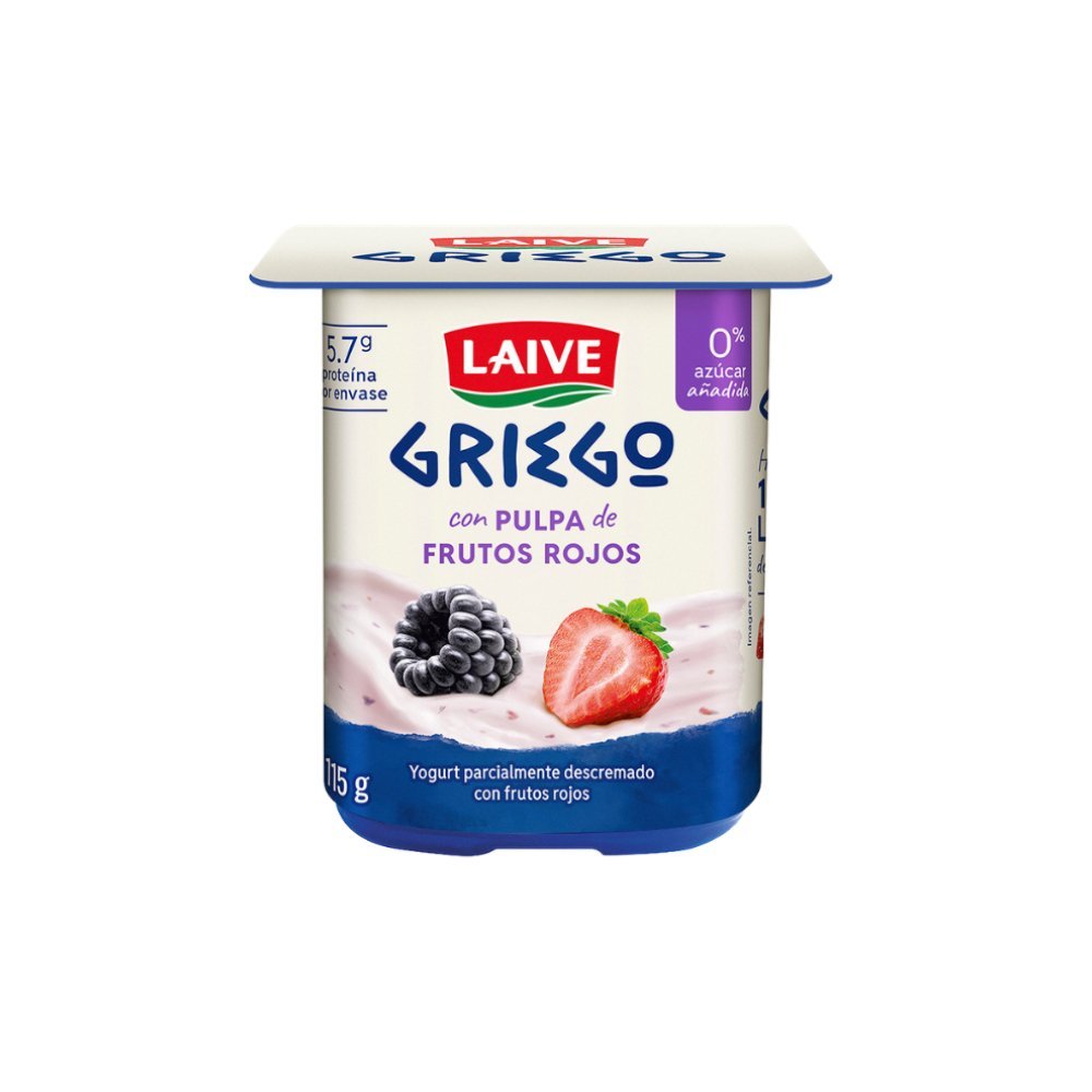 YOGURT GRIEGO LAIVE FRUTOS ROJOS VASO 115G
