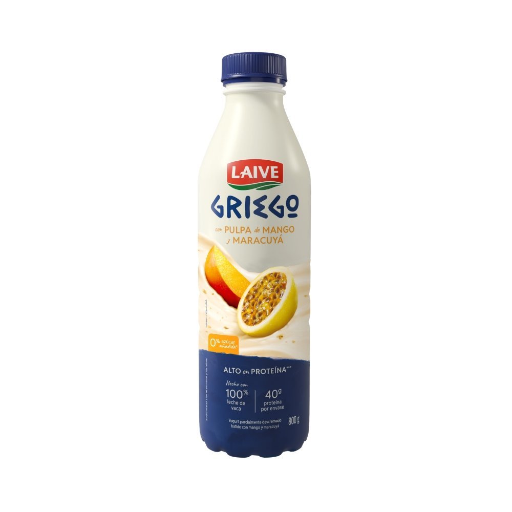 YOGURT GRIEGO LAIVE MANGO MARACUYA BOTELLA 800G