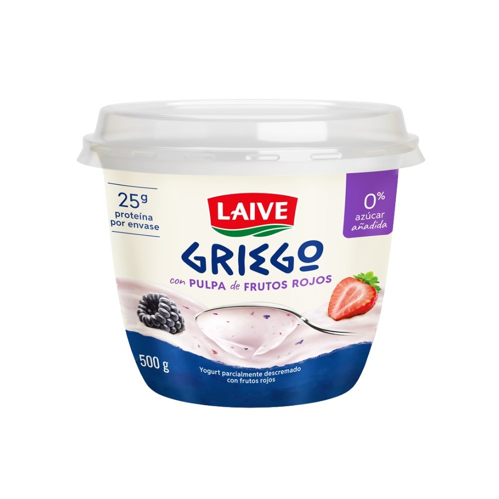 YOGURT LAIVE GRIEGO FRUTOS ROJOS POTE 500GR