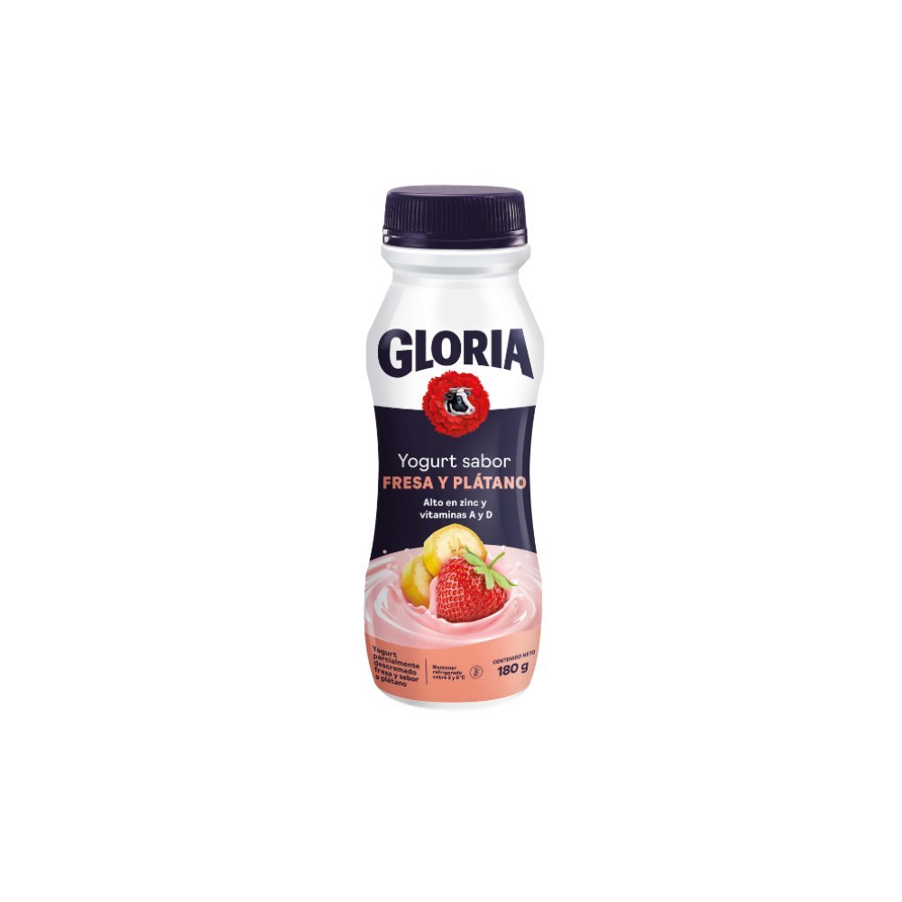 YOGURT PARC DESCR GLORIA SABOR FRESA PLATANO 180GR