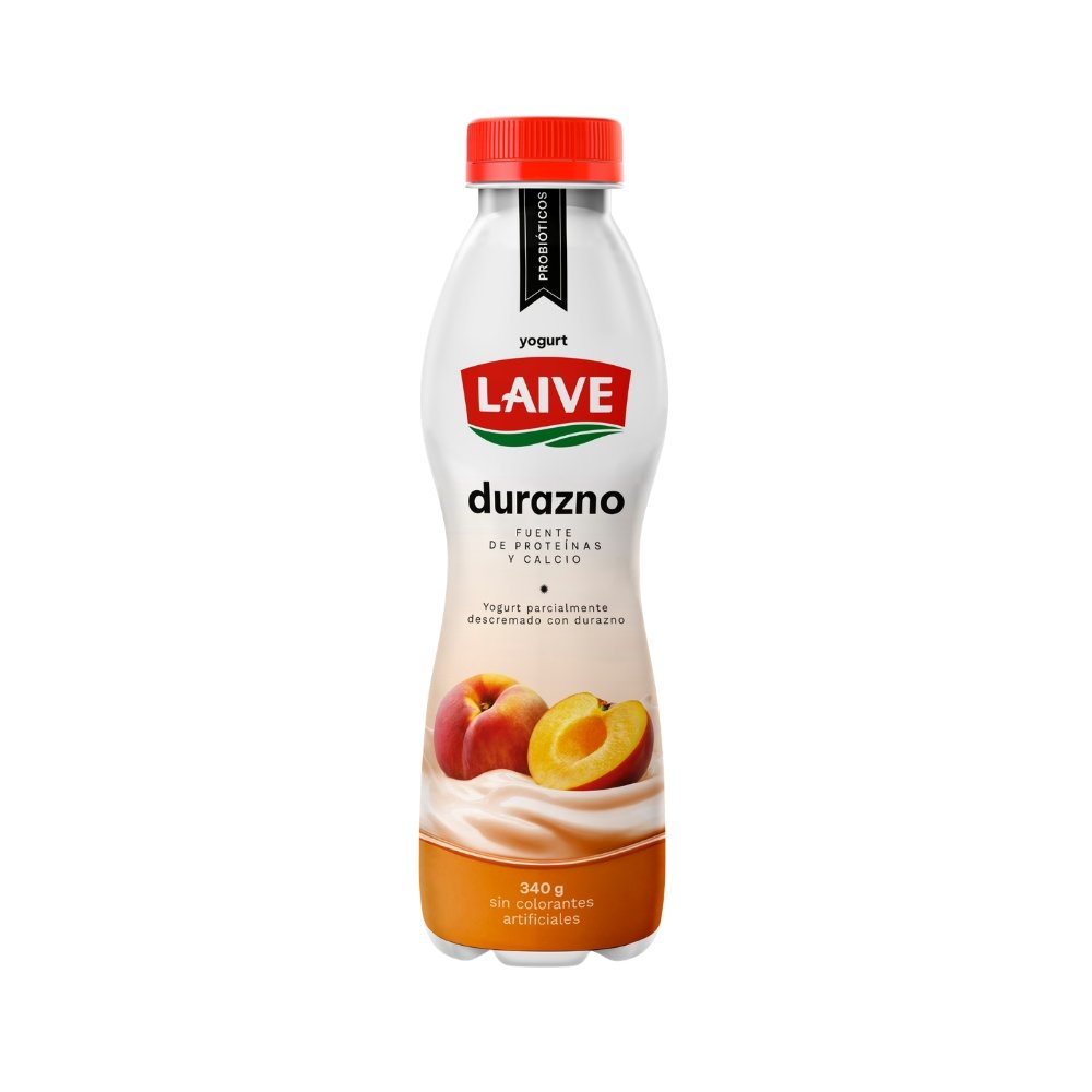 YOGURT PROBIOTICO LAIVE DURAZNO BOTELLA 340G