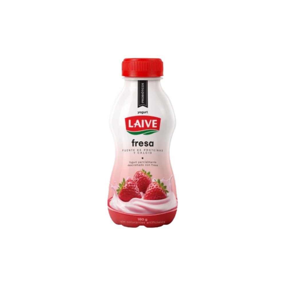 YOGURT PROBIOTICO LAIVE FRESA BOTELLA 180G