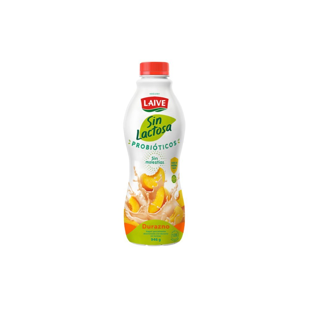YOGURT SIN LACTOSA PROB LAIVE DURAZNO BOTELLA 946G