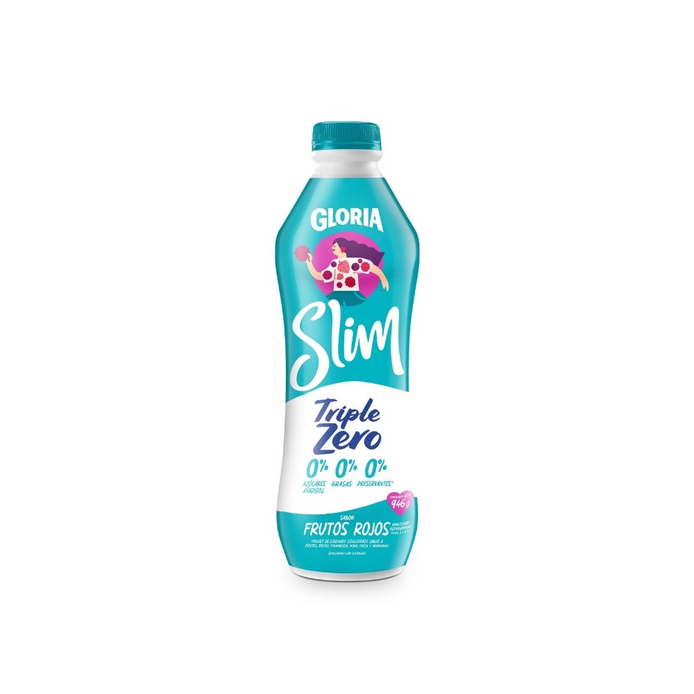 YOGURT SLIM GLORIA SABOR FRUTOS ROJOS X 946GR