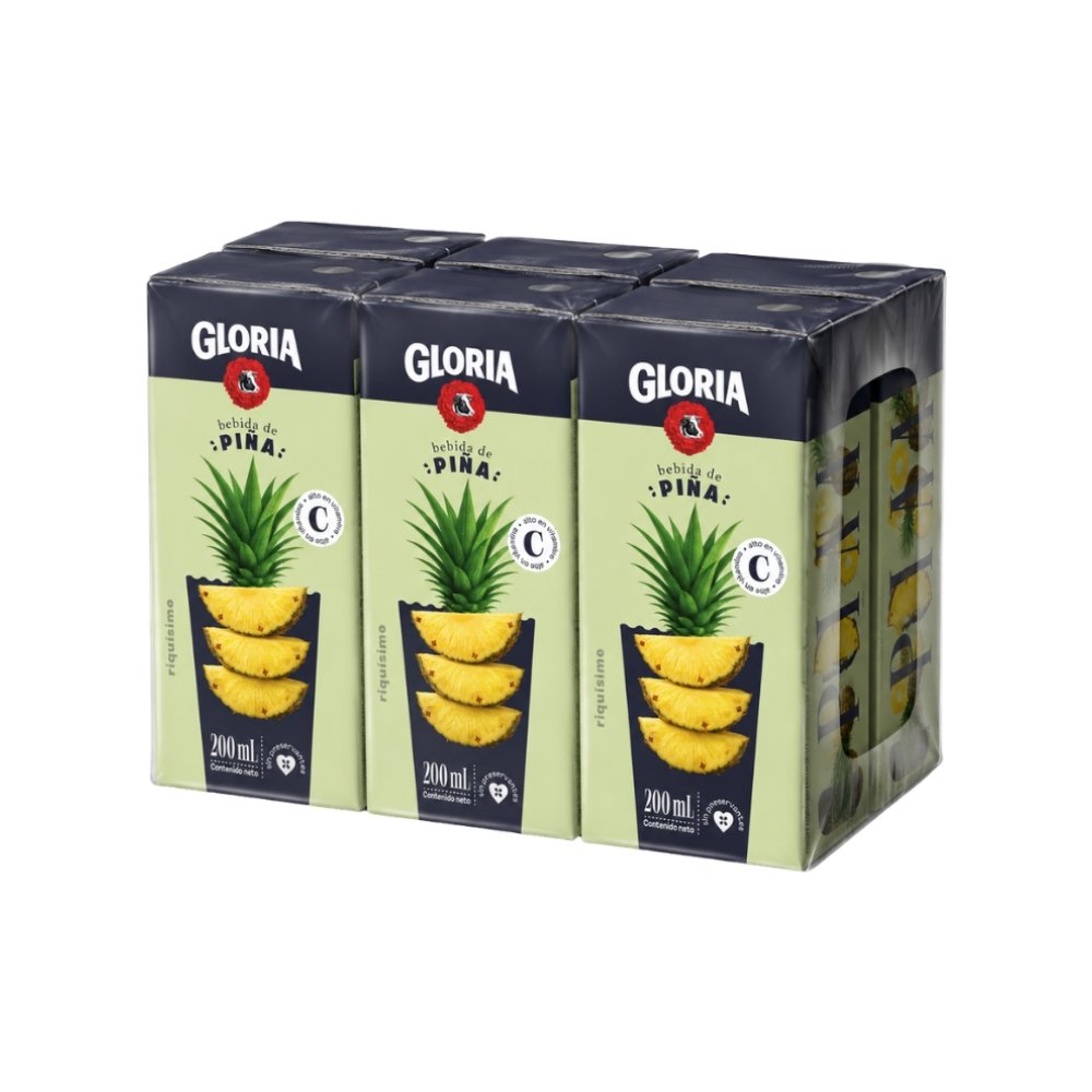 BEBIDA DE PIÑA GLORIA CAJA X 200ML SIXPACK