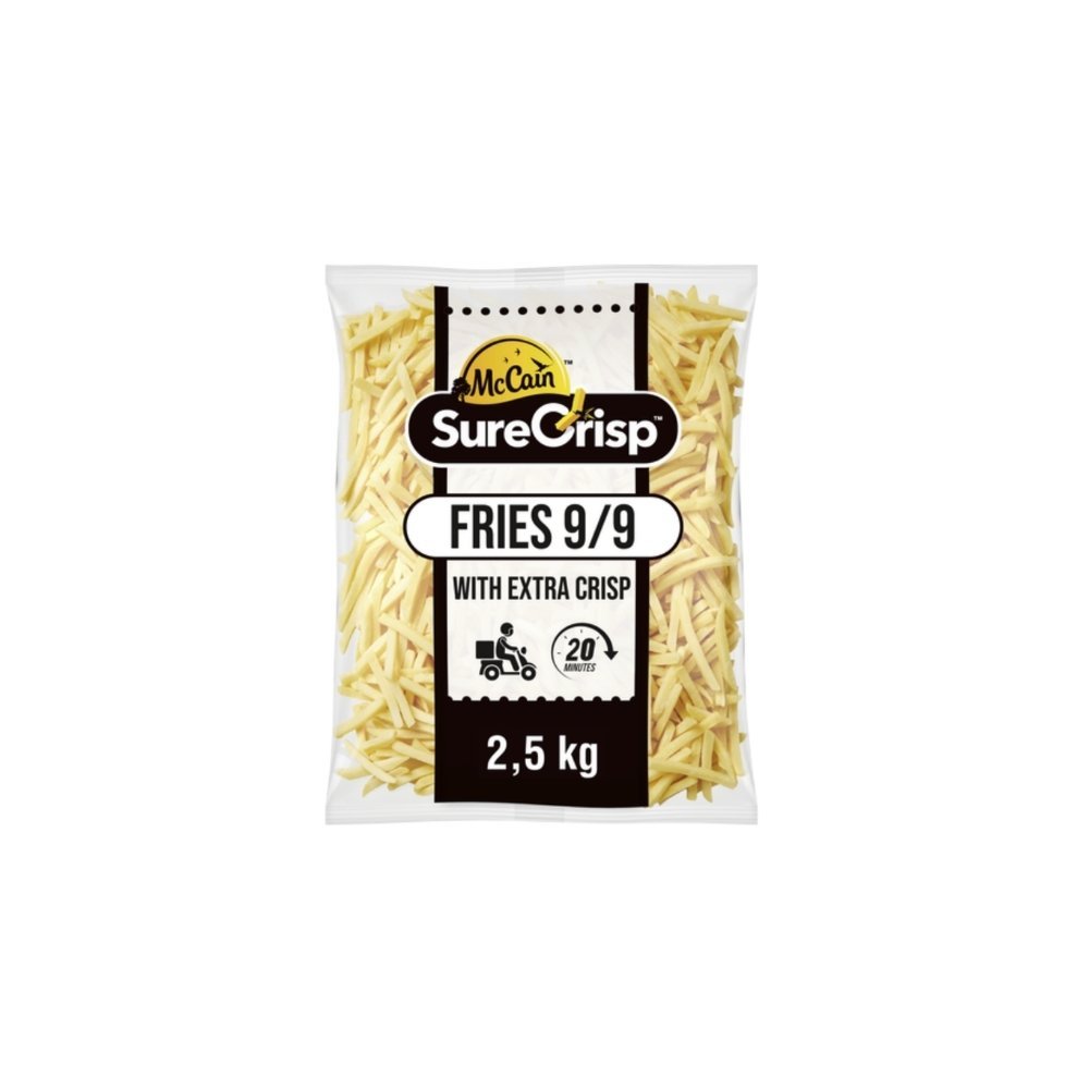 PAPAS RECTAS PREFRITAS SURECRISP MC CAIN 9MM BOLSA X 2.5KG
