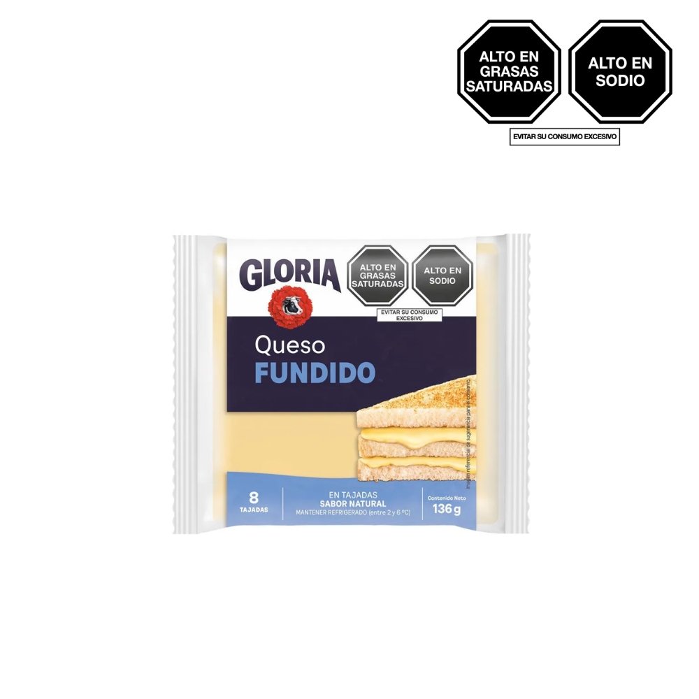QUESO FUNDIDO GLORIA EN TAJADAS X 136G