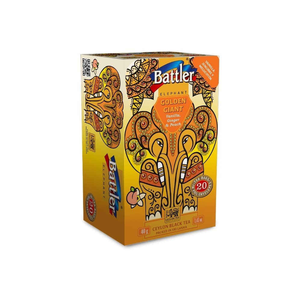 TE DE VAINILLA KION Y DURAZNO BATTLER CAJA X 20 SOBRES