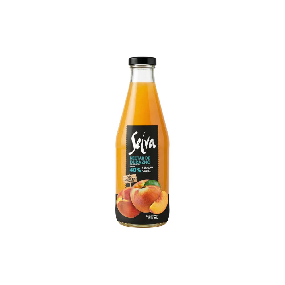 NÉCTAR DURAZNO SELVA BOT. VIDRIO X 900ML